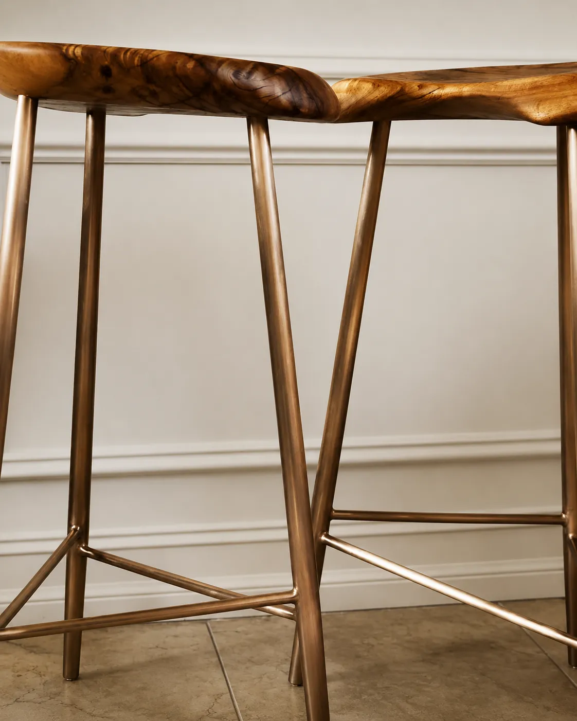 Bronze table base detail.