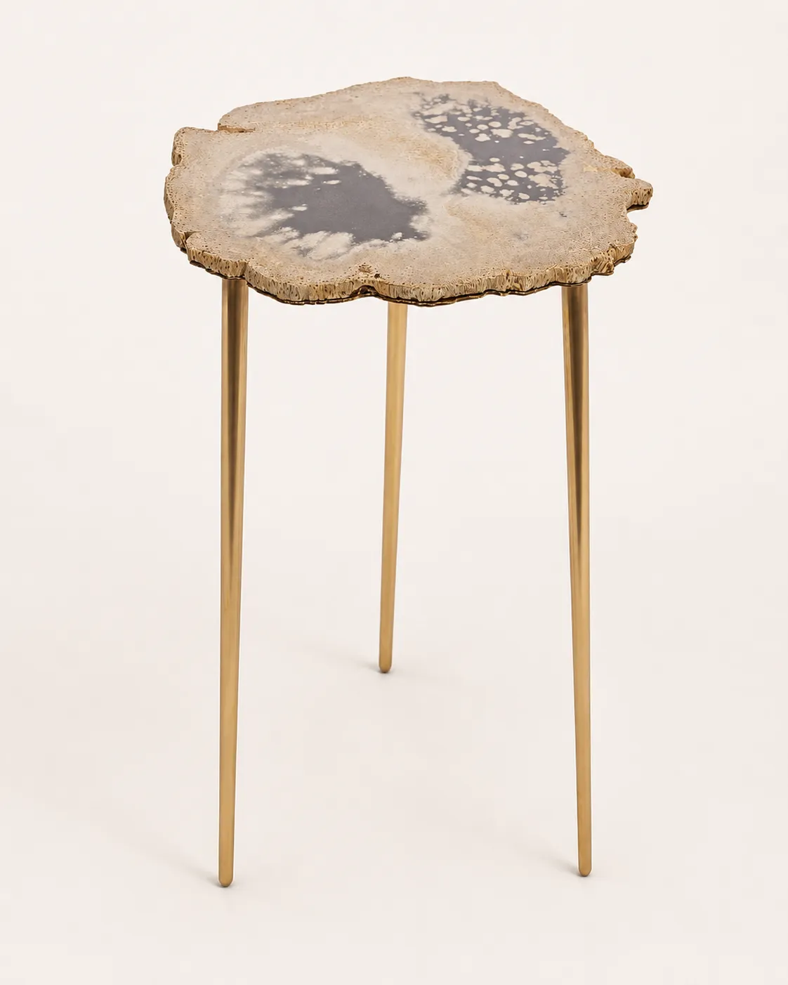 Custom metal table fabricated for an interior.